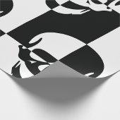 Vet Zwart-wit Optische Illusie Schedel Design Cadeaupapier