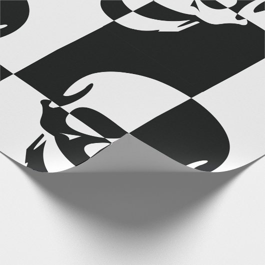 Vet Zwart-wit Optische Illusie Schedel Design Cadeaupapier