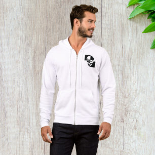 Vet Zwart-wit Optische Illusie Schedel Design Hoodie