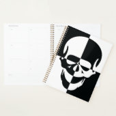 Vet Zwart-wit Optische Illusie Schedel Design Planner (Display)