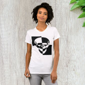 Vet Zwart-wit Optische Illusie Schedel Design T-shirt