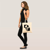 Vet Zwart-wit Optische Illusie Schedel Design Tote Bag