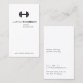 Vet Zwart/Wit Personal Trainer Visitekaartje (Voorkant / Achterkant)