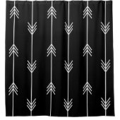 Vet zwart-wit pijlpatroon douchegordijn (Voorkant)