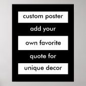 vet zwart-wit poster voegt uw eigen offerte toe (Voorkant)