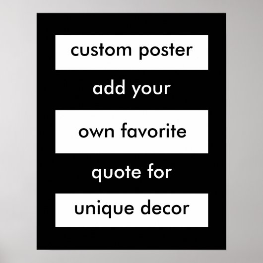 vet zwart-wit poster voegt uw eigen offerte toe (Voorkant)