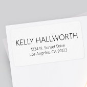 Vet zwart-wit retouradres etiket