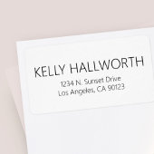 Vet zwart-wit retouradres etiket