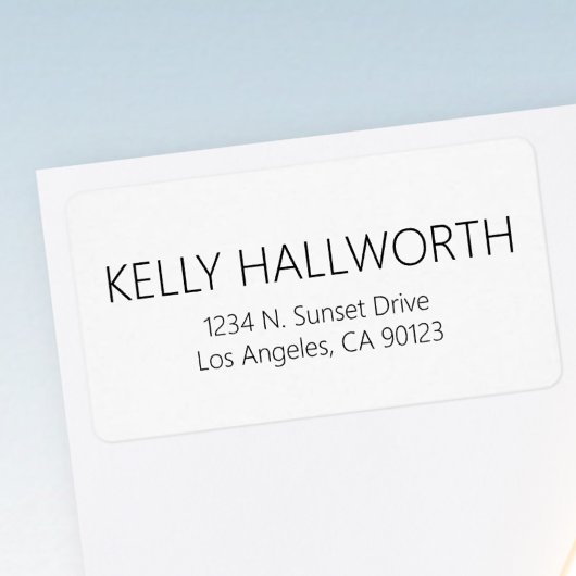 Vet zwart-wit retouradres etiket