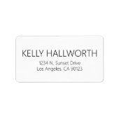 Vet zwart-wit retouradres etiket (Voorkant)