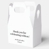 Vet Zwart Wit Retro Aangepaste Bruiloft Dank u Bedankdoosjes (Geopend)