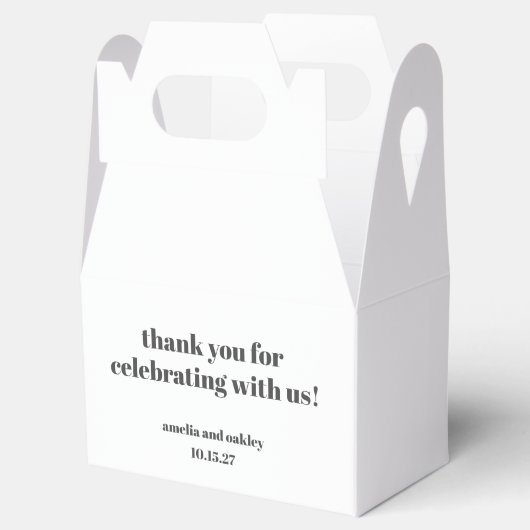 Vet Zwart Wit Retro Aangepaste Bruiloft Dank u Bedankdoosjes (Geopend)