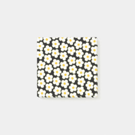 Vet Zwart & Wit Retro Bloem Patronen Lente Post-it® Notes