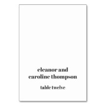 Vet Zwart Wit Retro Custom Wedding Place Card