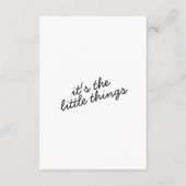 Vet Zwart & Wit Retro Moderne Bruiloft Details Informatiekaartje (Achterkant)