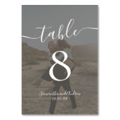 Vet zwart wit script noemt foto's bruiloft kaart (Voorkant)