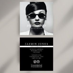 Vet Zwart-wit Social Media Foto Vierkante Visitekaartje