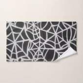 Vet Zwart & Wit Spider Web geometrisch patroon Bad Handdoek (Handdoek)