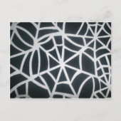 Vet Zwart & Wit Spider Web geometrisch patroon Briefkaart (Voorkant)