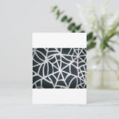 Vet Zwart & Wit Spider Web geometrisch patroon Briefkaart (Staand voorkant)