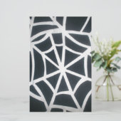 Vet Zwart & Wit Spider Web geometrisch patroon Briefpapier (Staand voorkant)
