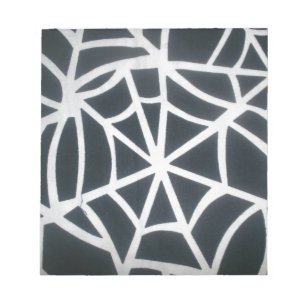 Vet Zwart & Wit Spider Web geometrisch patroon Notitieblok