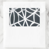 Vet Zwart & Wit Spider Web geometrisch patroon Rechthoekige Sticker (Tas)