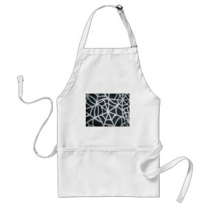 Vet Zwart & Wit Spider Web geometrisch patroon Standaard Schort