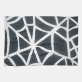 Vet Zwart & Wit Spider Web geometrisch patroon Theedoek (Horizontaal)
