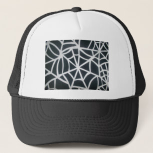 Vet Zwart & Wit Spider Web geometrisch patroon Trucker Pet