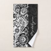 Vet zwart-wit, straathoekige ontwerphanddoekset bad handdoek (Handdoek)