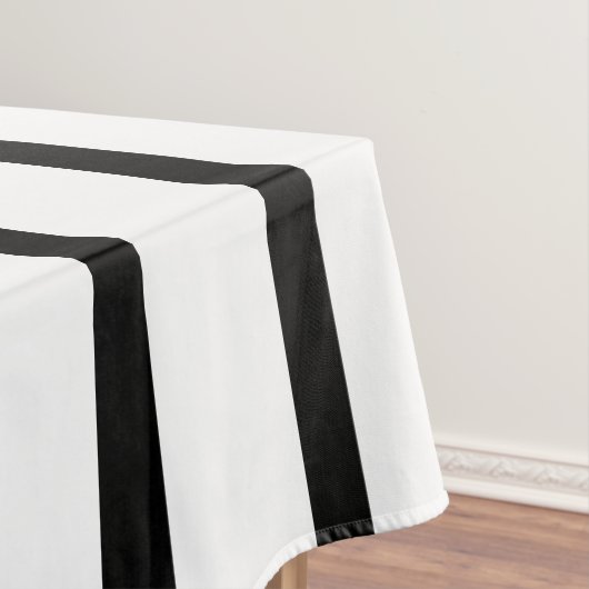 Vet zwart-wit streep tafelkleed (Voorbeeld)