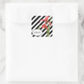 Vet Zwart-wit Strepen Amaryllis Prijs Labels (Tas)