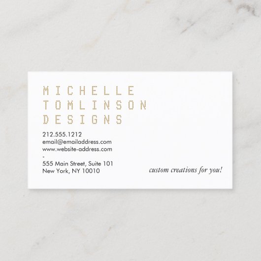 Vet Zwart-wit Stripes Designer Visitekaartje (Achterkant)