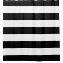 Vet zwart-wit Stripes Shower-gordijn
