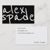 Vet zwart-wit Visitekaartje voor grafisch ontwerp (Voorkant / Achterkant)