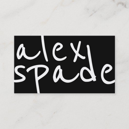 Vet zwart-wit Visitekaartje voor grafisch ontwerp (Voorkant)