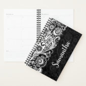 Vet zwart-wit, weekblad/maandblad planner (Display)