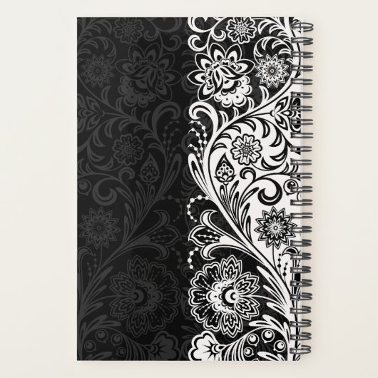 Vet zwart-wit, weekblad/maandblad planner (Achterkant)