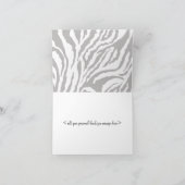 Vet Zwart-wit Zebra Print Bedankkaart (Binnen)