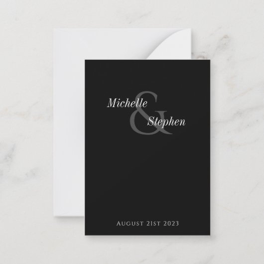 vet zwart-wit zwart-wit opslaan Datum Kaart Notitiekaartje (Achterkant)