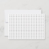 Vet zwart-witte typografie bruiloft RSVP (Achterkant)