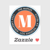 Vet zwart zwart Oranje blauw, transparant Sticker (Vel)