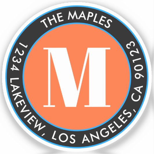 Vet zwart zwart Oranje blauw, transparant Sticker (Voorkant)