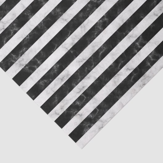 Vet zwarte en witte marmerstrepen tissuepapier (Detail)