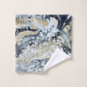 Vet zwarte gouden en witte washanddoekjes bad handdoek (Wasdoekje)