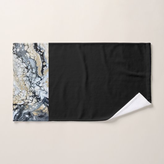 Vet zwarte gouden en witte washanddoekjes bad handdoek (Handdoek)