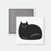 Vet zwarte kat magneet (Voorkant / Achterkant)