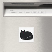 Vet zwarte kat magneet (Insitu (Vaatwasser))