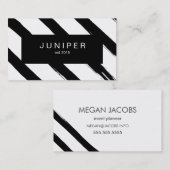 Vet zwarte penseelstreken visitekaartje (Voorkant / Achterkant)